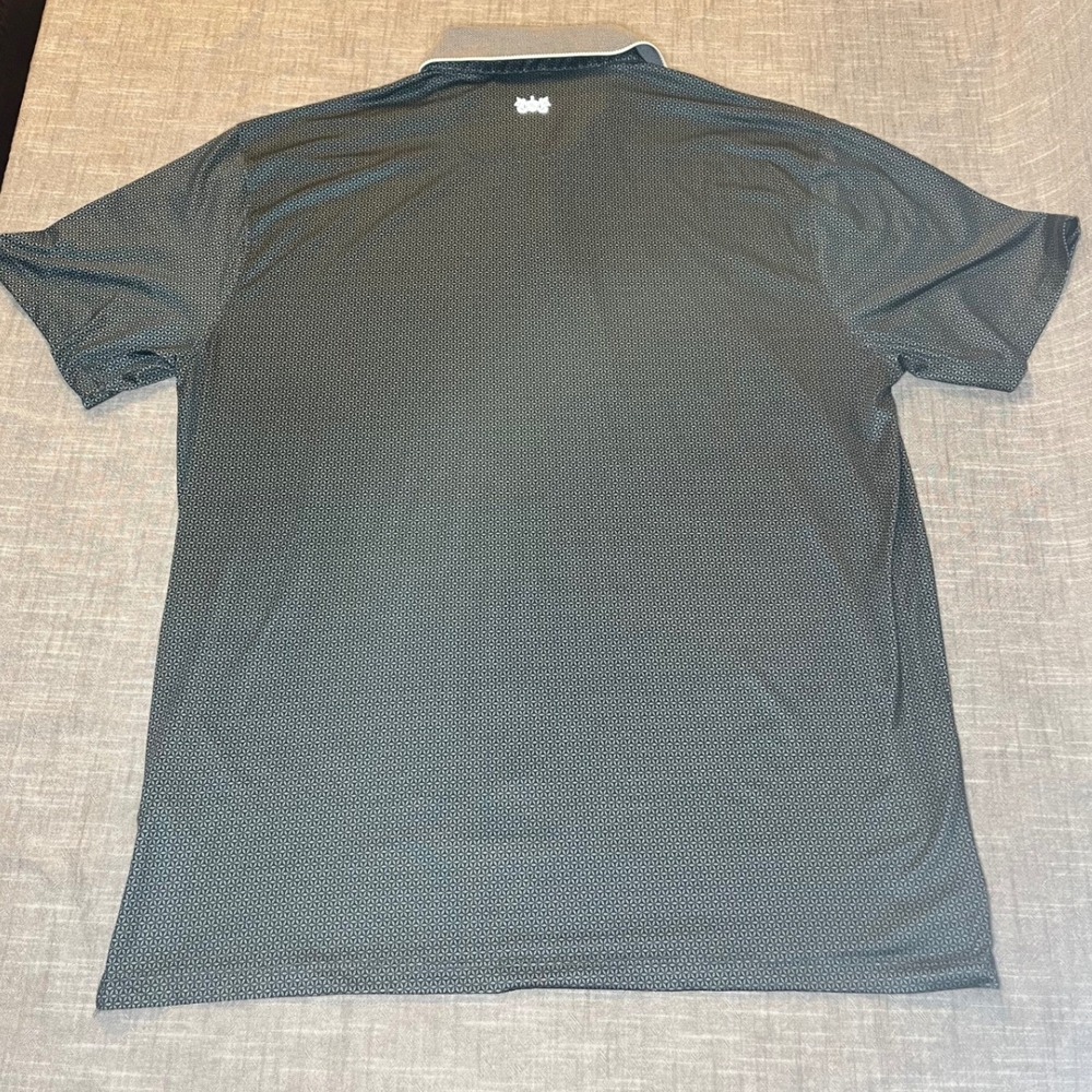 Hickey Freeman Golf Mens XXL Polo Shirt Gray Geometric Print HEST861C0001 XXL - Picture 9 of 10